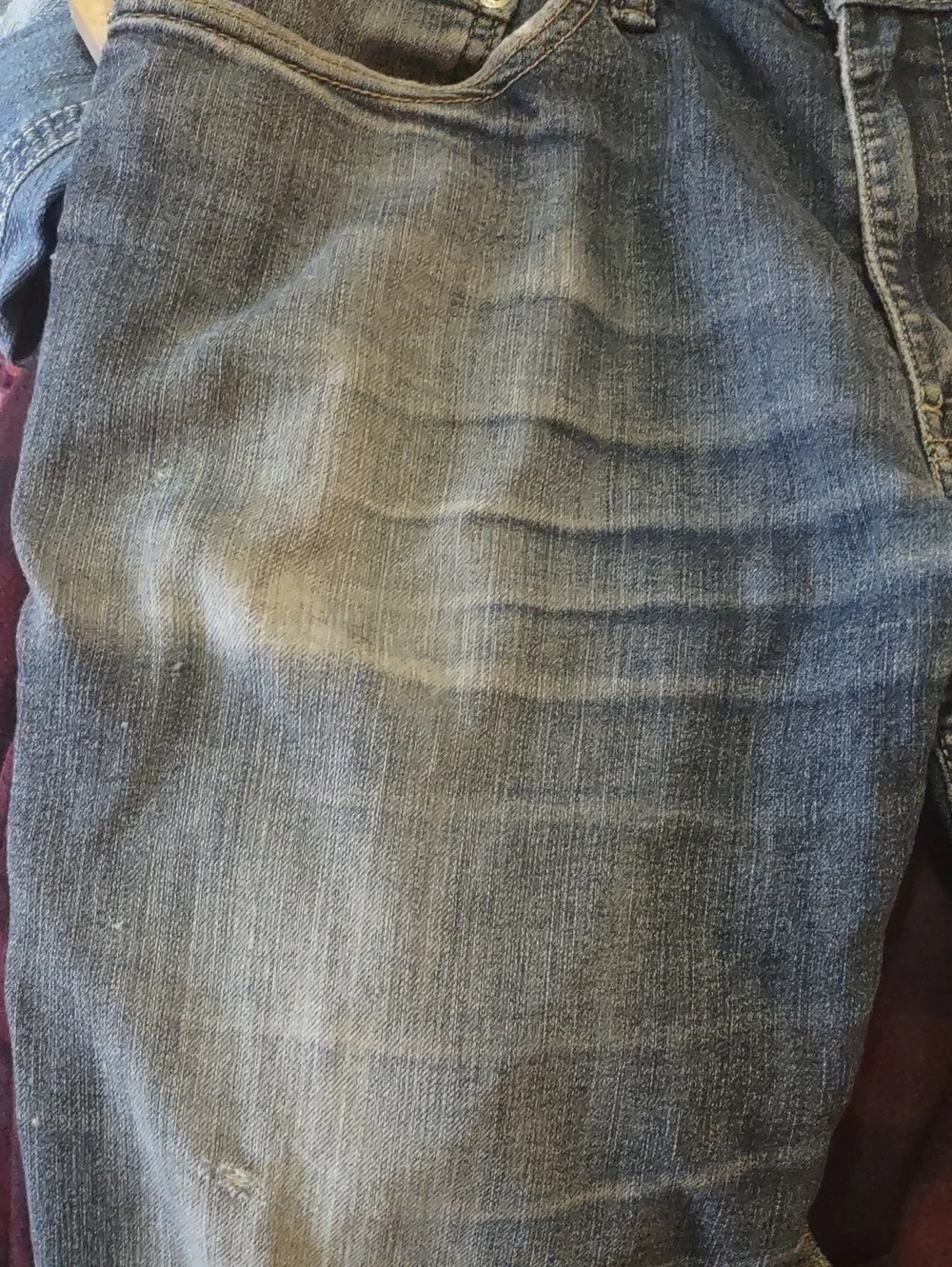 LEVI'S 511 Slim Fit DISTRESSED Jeans Mens 34x30 Dark Wash Blue.  UNIQUE